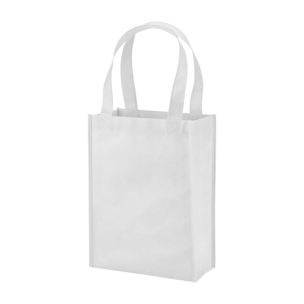 Custom Tote Bag Mini Non-Woven Gusseted - 9 x 12 x 4.5 in - blank view 35