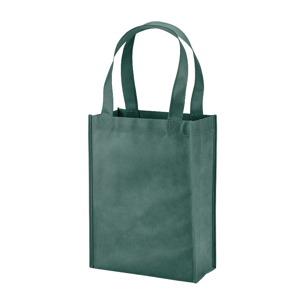 Custom Tote Bag Mini Non-Woven Gusseted - 9 x 12 x 4.5 in - blank view 38