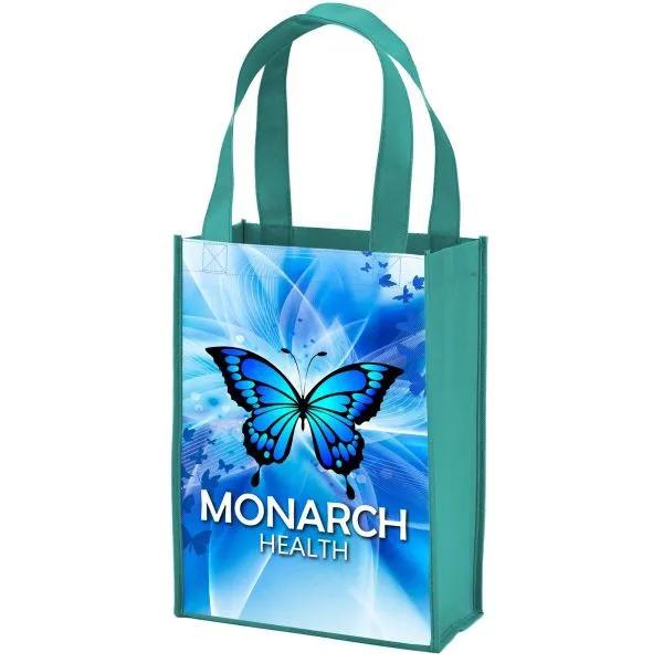 Custom Tote Bag Mini Sublimated Gusseted - 9 x 12 x 4.5 in - product view 4