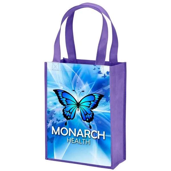 Custom Tote Bag Mini Sublimated Gusseted - 9 x 12 x 4.5 in - product view 7