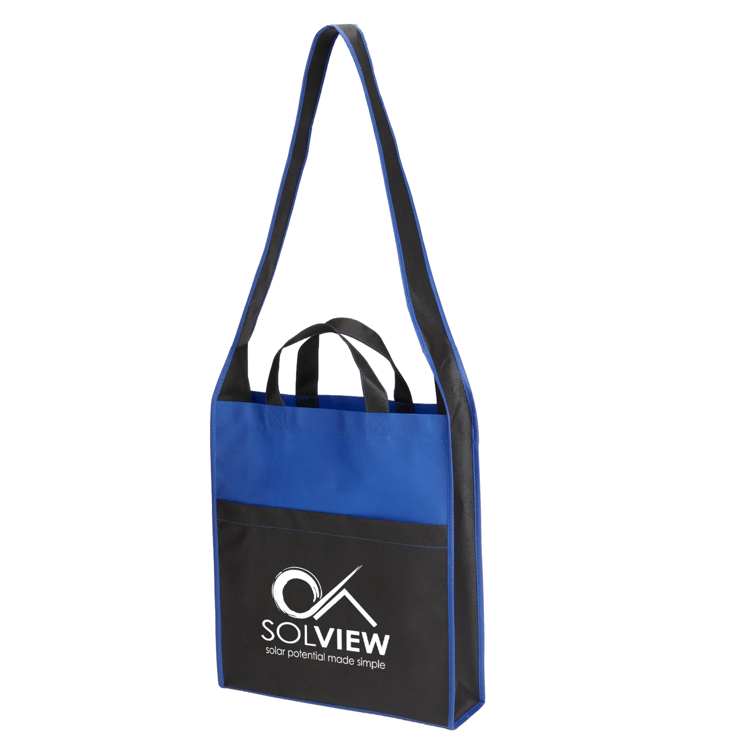 Custom Tote Bag Event Two-Tone with Strap - 13 x 15 x 4 in