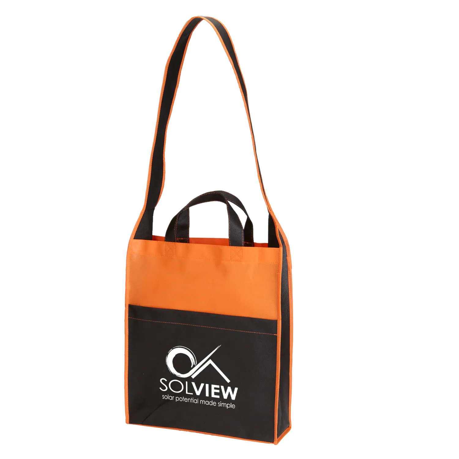 Custom Tote Bag Event Two-Tone with Strap - 13 x 15 x 4 in - product view 3