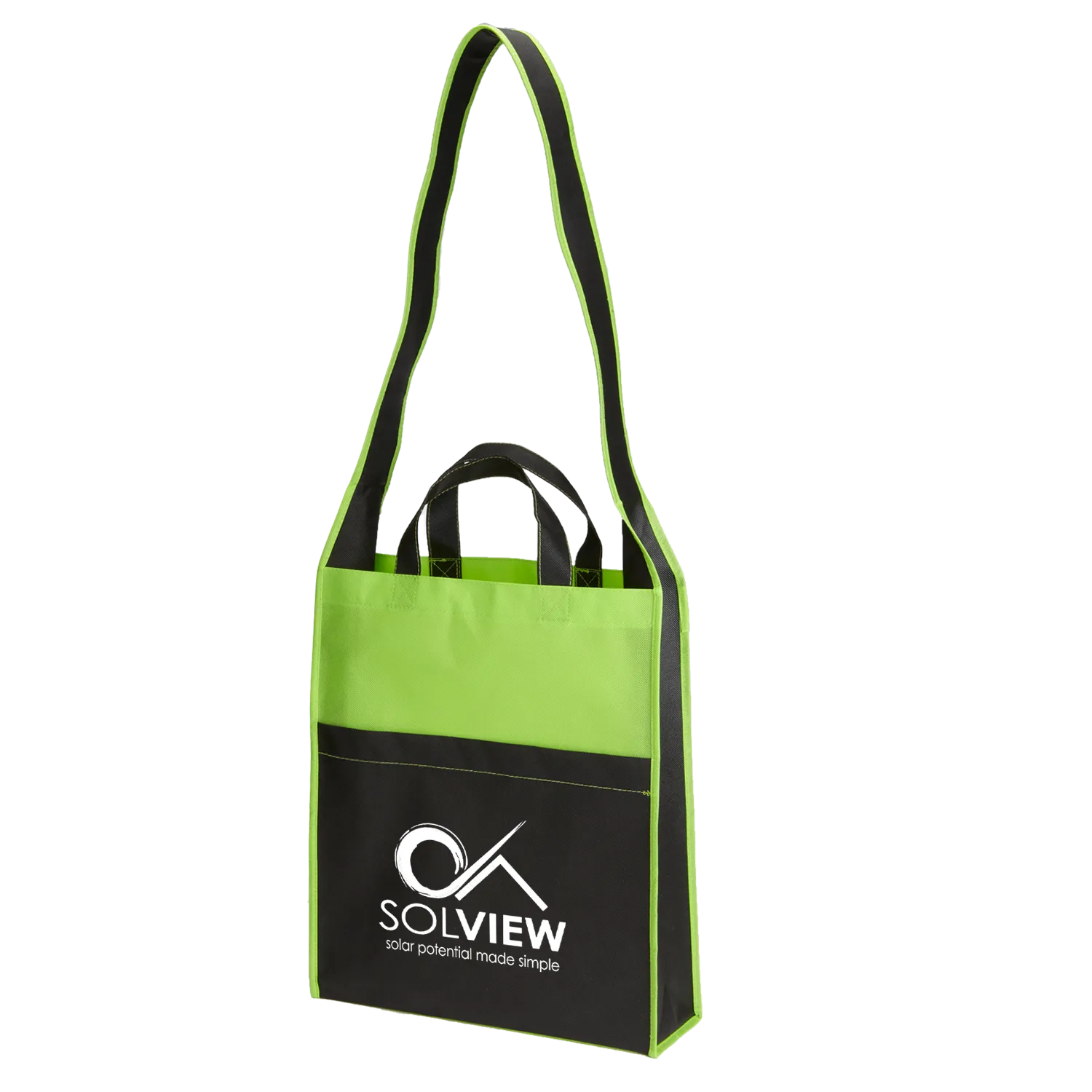 Custom Tote Bag Event Two-Tone with Strap - 13 x 15 x 4 in - product view 4