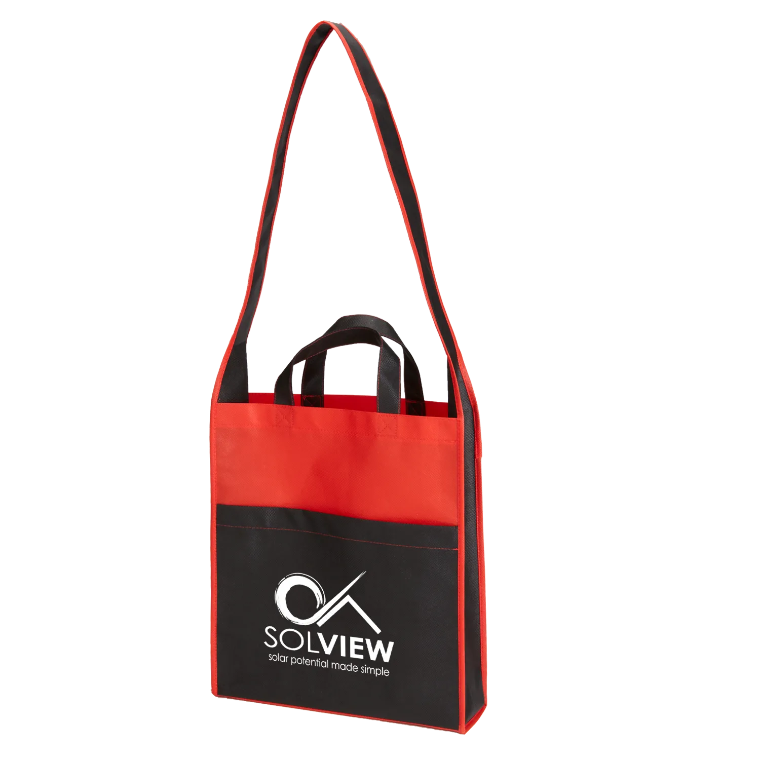 Custom Tote Bag Event Two-Tone with Strap - 13 x 15 x 4 in - product view 5