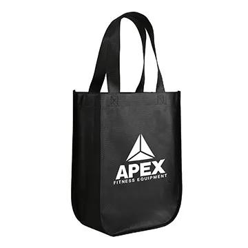 Custom Tote Bag Curve Bottom Non-Woven - 9 x 12 x 4.5 in