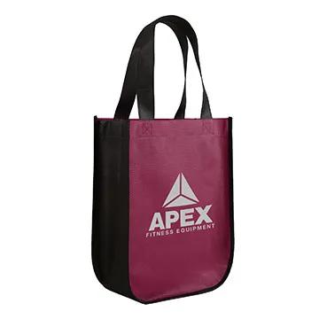 Custom Tote Bag Curve Bottom Non-Woven - 9 x 12 x 4.5 in - product view 2