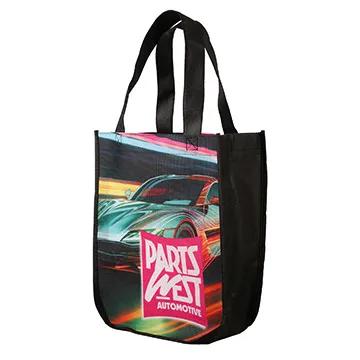 Custom Tote Bag Curve Bottom Sublimated - 9 x 12 x 4.5 in - product view 2