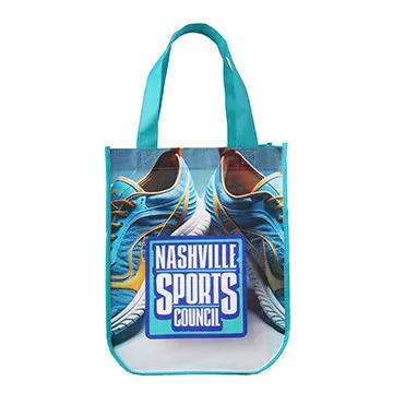 Custom Tote Bag Curve Bottom Sublimated - 9 x 12 x 4.5 in - product view 13