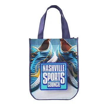 Custom Tote Bag Curve Bottom Sublimated - 9 x 12 x 4.5 in - product view 17