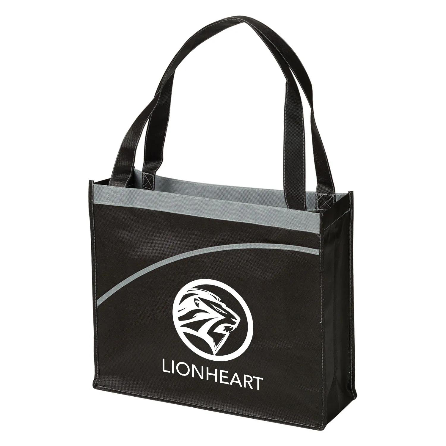 Custom Tote Bag Mesa Curve Two-Tone - 15 x 13 x 5 in