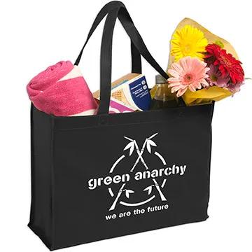 Custom Tote Bag Shopping Non-Woven Large - 16 x 12 x 6 in