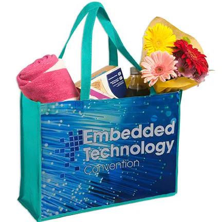 Custom Tote Bag Shopping Sublimated Large - 16 x 12 x 6 in - product view 2