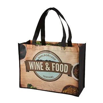 Custom Tote Bag Shopping 2-Sided Large - 16 x 12 x 6 in - product view 2