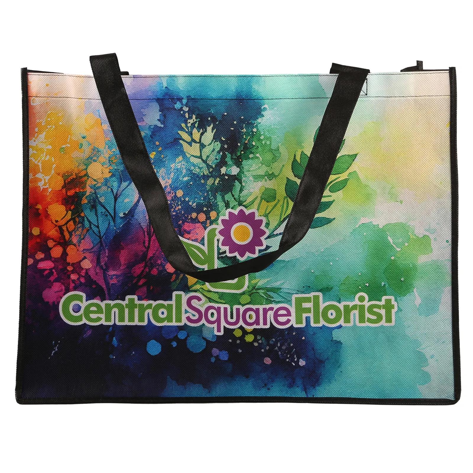Custom Tote Bag Non-Woven Sublimated Shopping - 20 x 15 in - product view 2