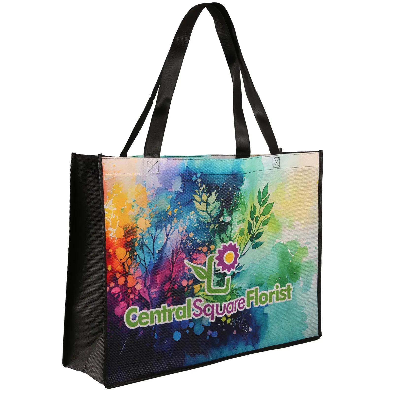 Custom Tote Bag Non-Woven Sublimated Shopping - 20 x 15 in - product view 3