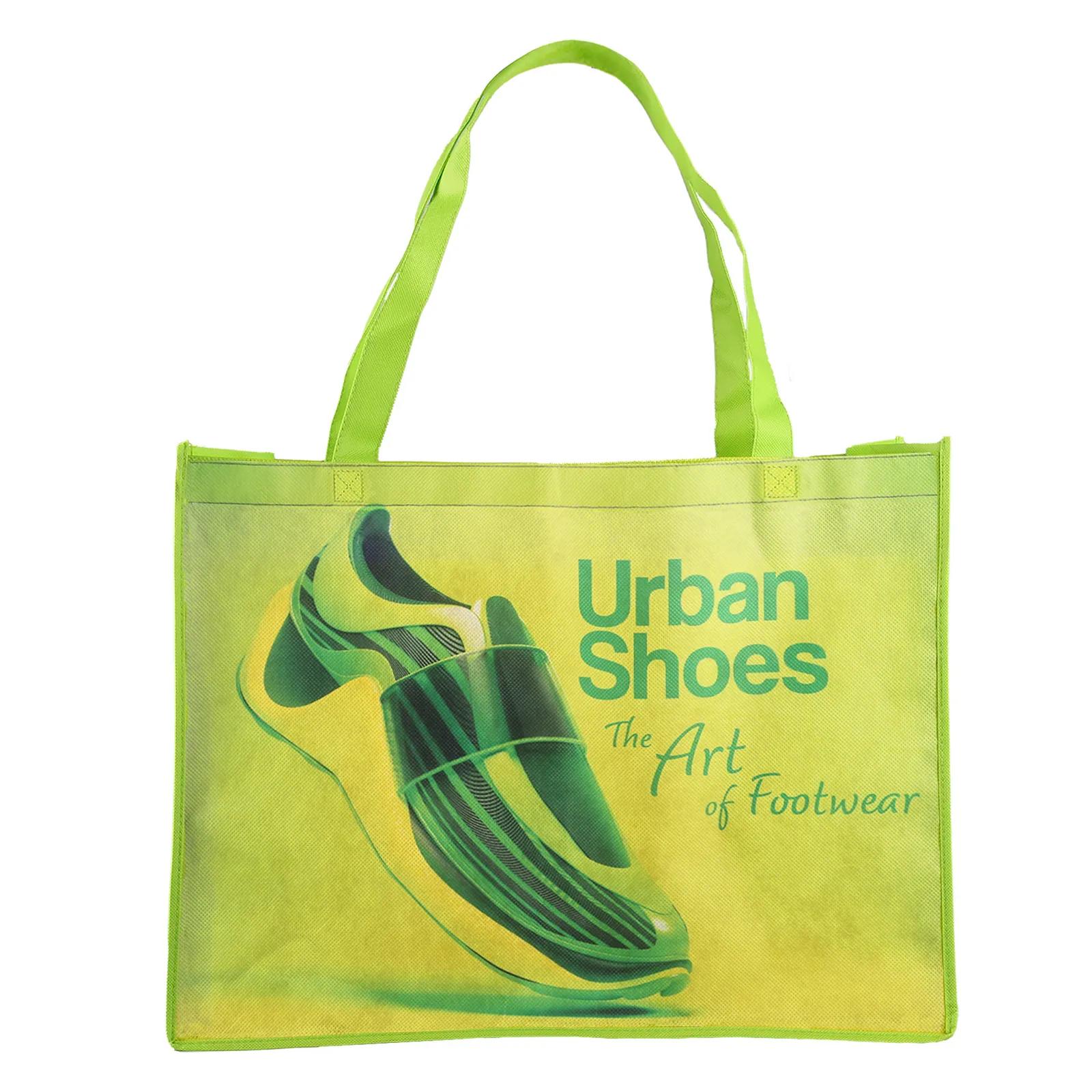 Custom Tote Bag Non-Woven Sublimated Shopping - 20 x 15 in - product view 5