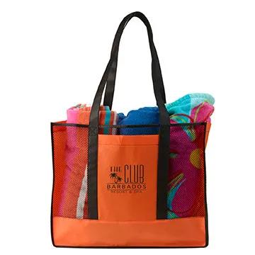 Custom Tote Bag Non-Woven Beach Style Mesh - 18 x 15 in - product view 2