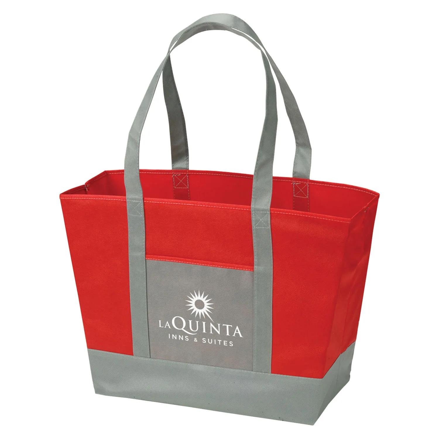Custom Tote Bag Non-Woven Large Nautical Style - 21 x 15 in - product view 6