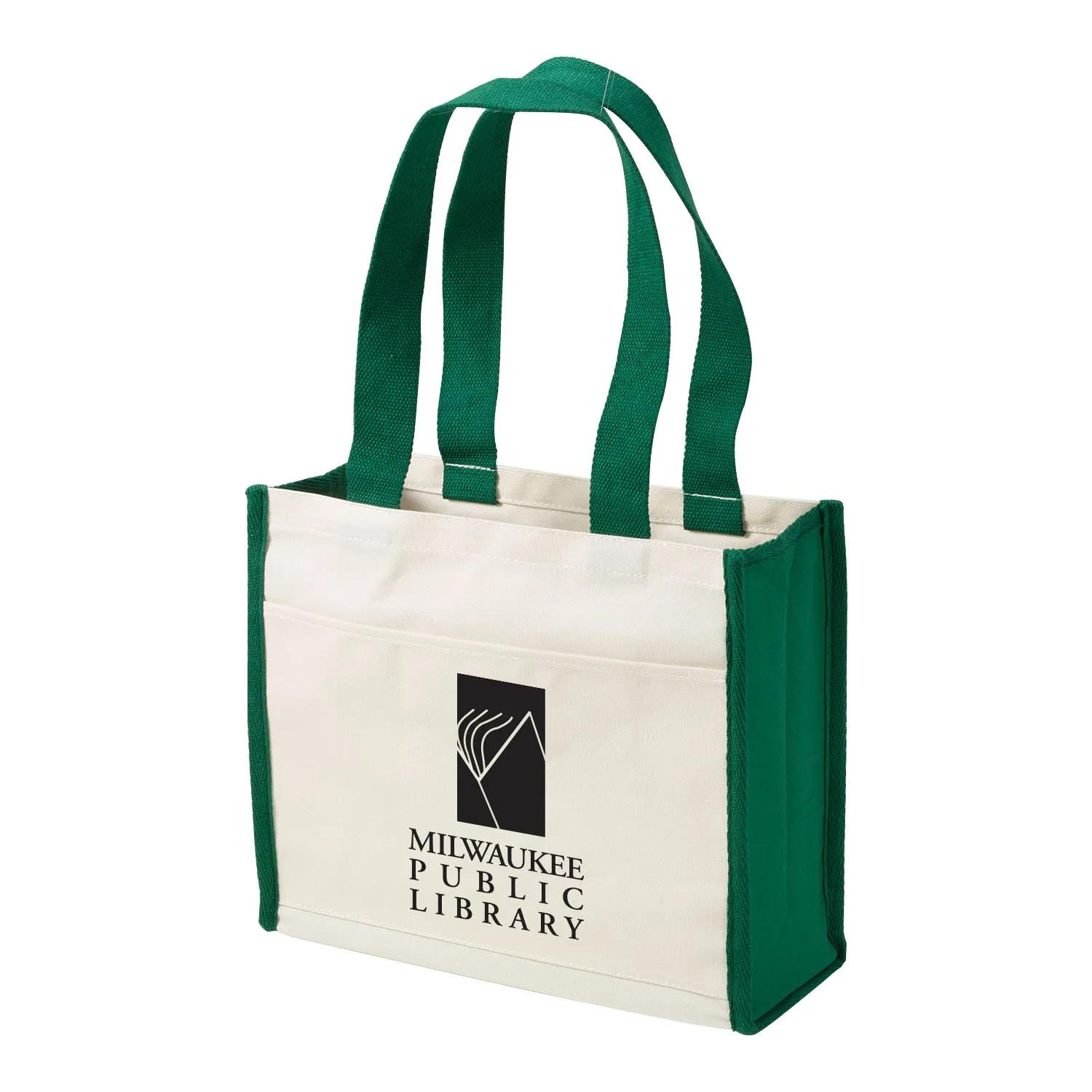 Custom Tote Bag Cotton Canvas Front Pocket 14 oz - 14 x 11.5 in - product view 3