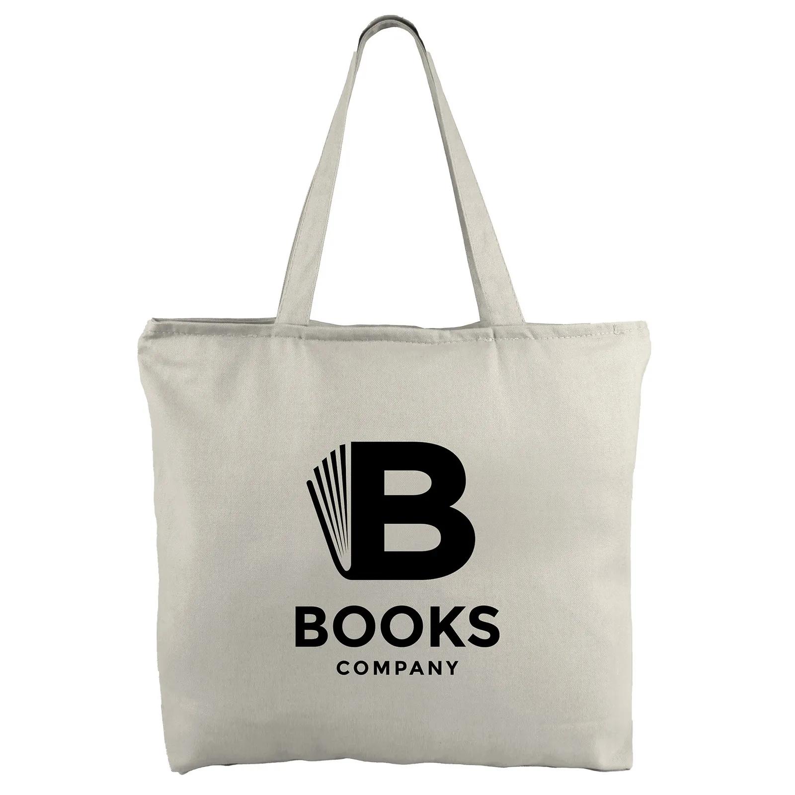 Custom Tote Bag Cotton Canvas Zippered 12 oz - 19.25 x 14.75 in - product view 3