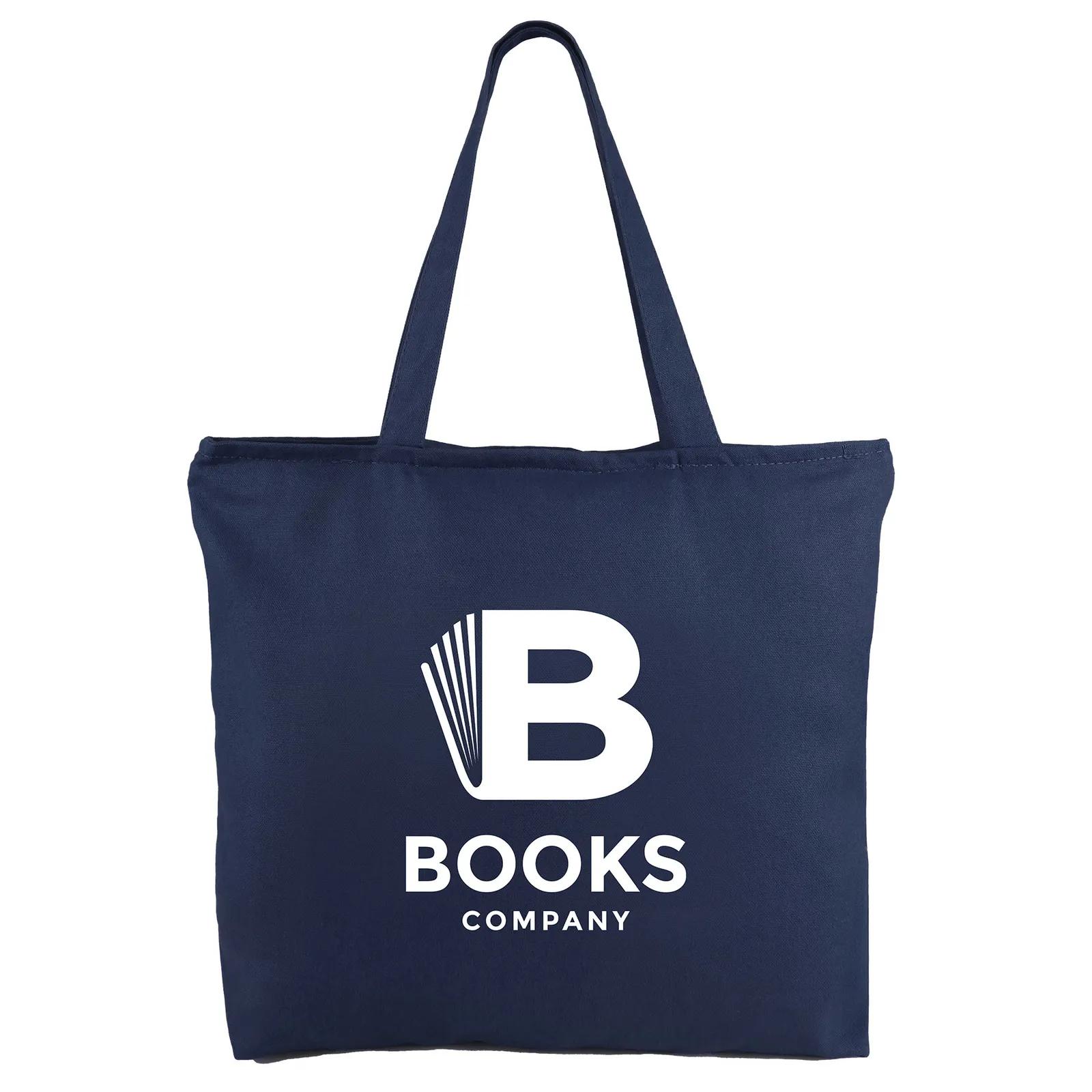 Custom Tote Bag Cotton Canvas Zippered 12 oz - 19.25 x 14.75 in - product view 9
