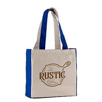 Custom Tote Bag Cotton Canvas with Color Accents - 12 x 12 in - product view 11