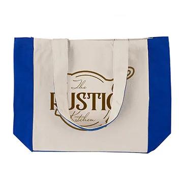 Custom Tote Bag Cotton Canvas with Color Accents - 12 x 12 in - product view 12