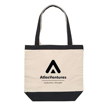 Custom Tote Bag Cotton Canvas Nautical Style - 15.5 x 14.5 in