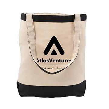 Custom Tote Bag Cotton Canvas Nautical Style - 15.5 x 14.5 in - product view 2