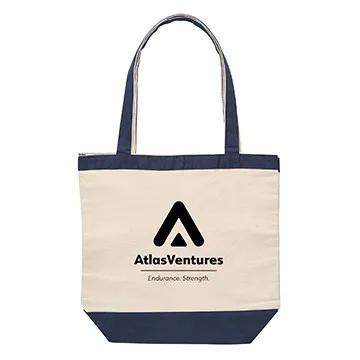 Custom Tote Bag Cotton Canvas Nautical Style - 15.5 x 14.5 in - product view 5
