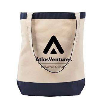 Custom Tote Bag Cotton Canvas Nautical Style - 15.5 x 14.5 in - product view 6