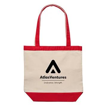 Custom Tote Bag Cotton Canvas Nautical Style - 15.5 x 14.5 in - product view 7