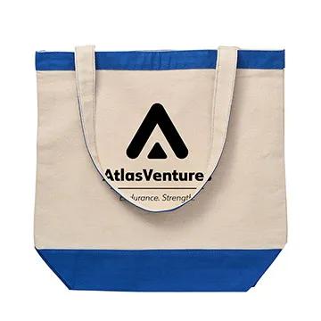 Custom Tote Bag Cotton Canvas Nautical Style - 15.5 x 14.5 in - product view 12