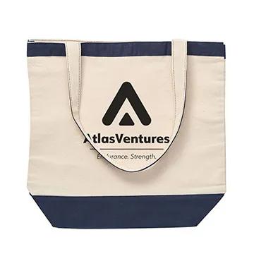 Custom Tote Bag Cotton Canvas Nautical Style - 15.5 x 14.5 in - product view 16