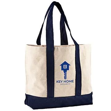 Custom Tote Bag Cotton Canvas Nautical Style - 17.75 x 13 in - product view 4