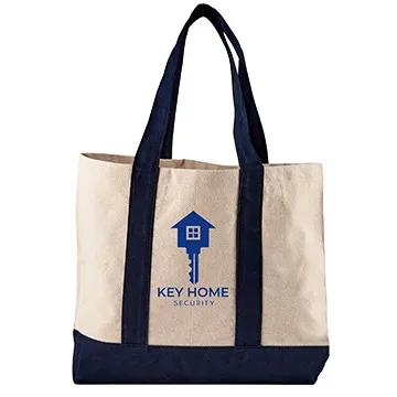 Custom Tote Bag Cotton Canvas Nautical Style - 17.75 x 13 in - product view 5