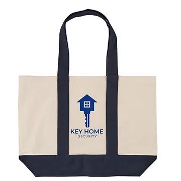 Custom Tote Bag Cotton Canvas Nautical Style - 17.75 x 13 in - product view 6