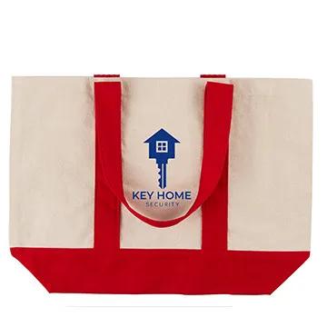 Custom Tote Bag Cotton Canvas Nautical Style - 17.75 x 13 in - product view 13