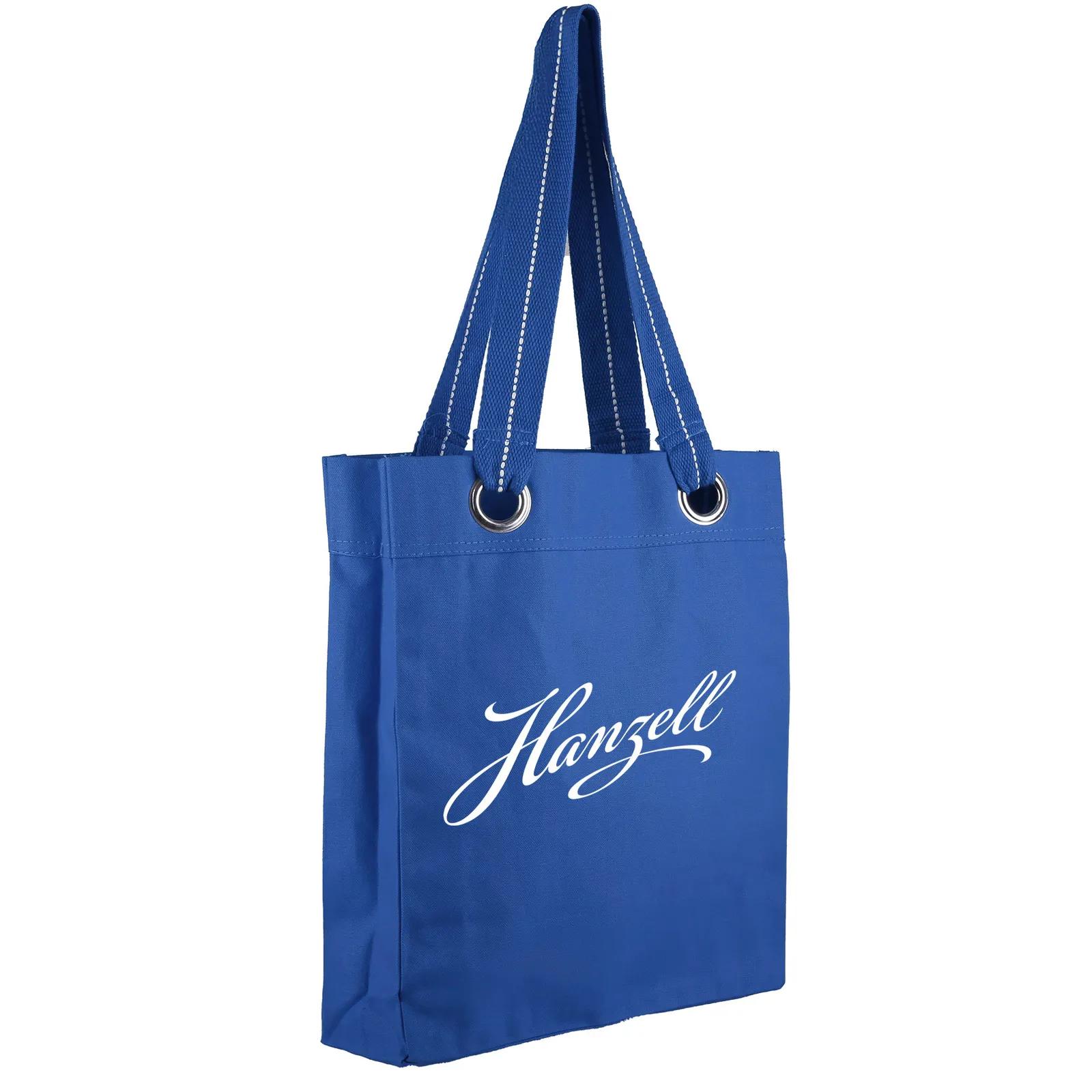 Custom Tote Bag Cotton Canvas with Metal Grommets - 12.75 x 15.25 in - product view 21