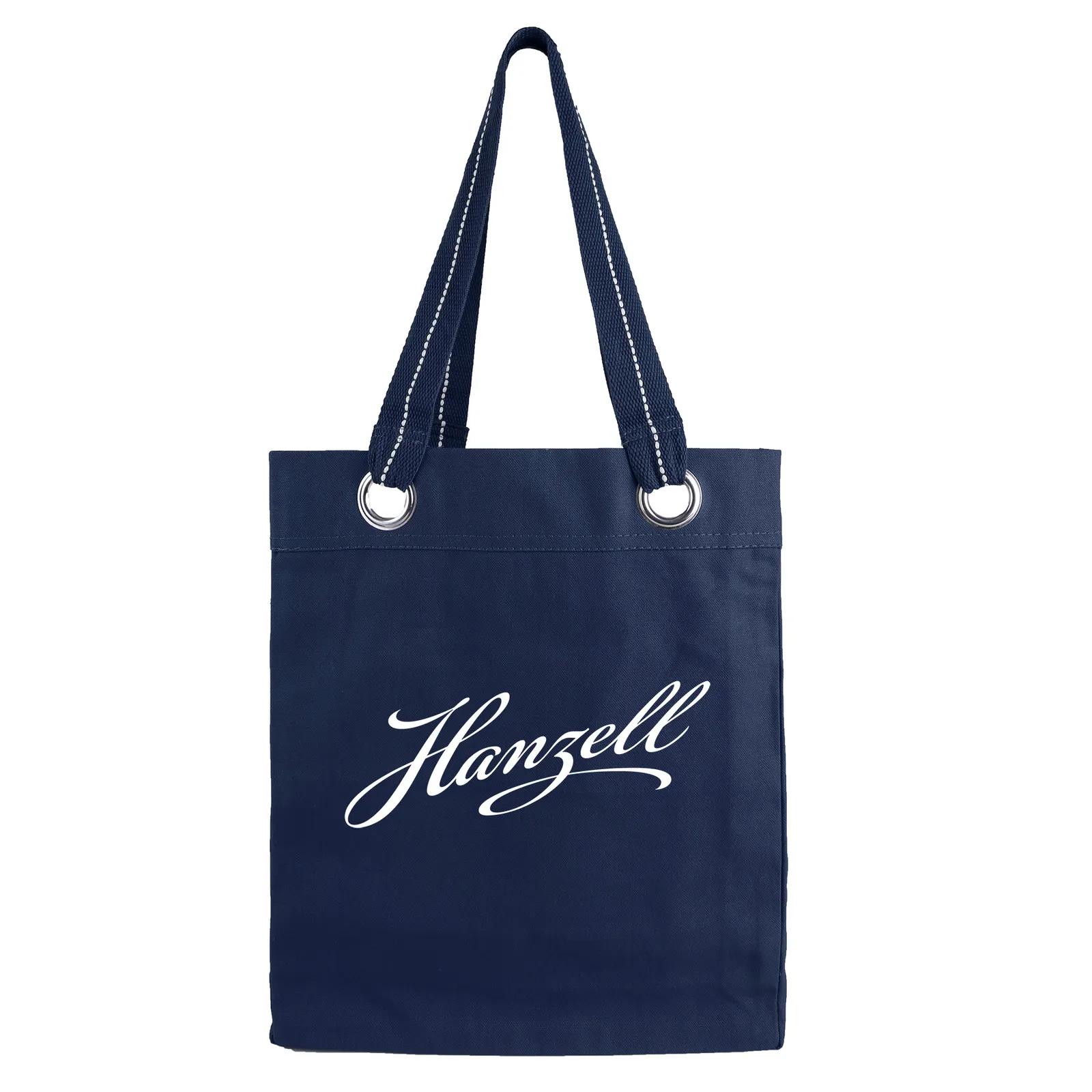 Custom Tote Bag Cotton Canvas with Metal Grommets - 12.75 x 15.25 in - product view 30