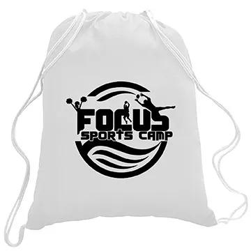 Drawstring Backpack Cotton Canvas with Rope Closure - 13.75 x 17.63 in - product view 6