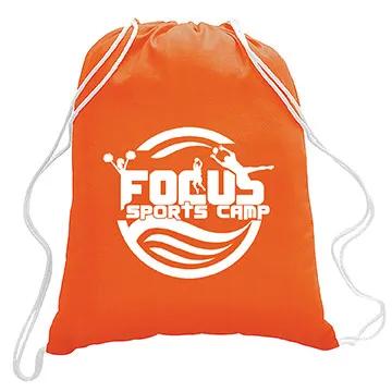 Drawstring Backpack Cotton Canvas with Rope Closure - 13.75 x 17.63 in - product view 12