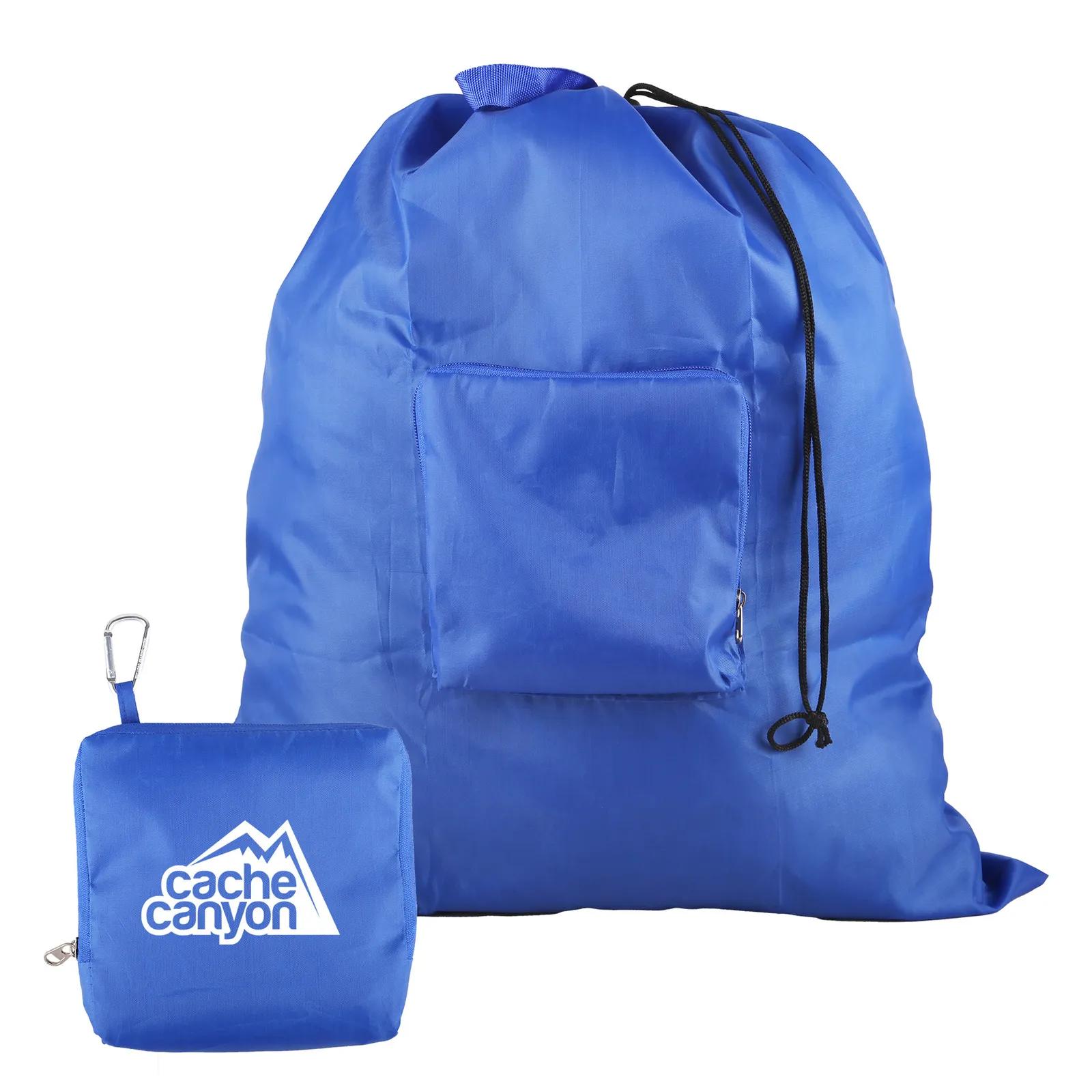 Laundry Bag RPET Foldable with Carrying Pouch - 6.38 x 6.5 in - product view 7