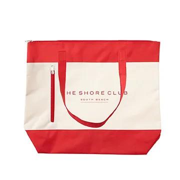 Custom Tote Bag Polyester Nautical Zippered - 19 x 16 in - product view 7