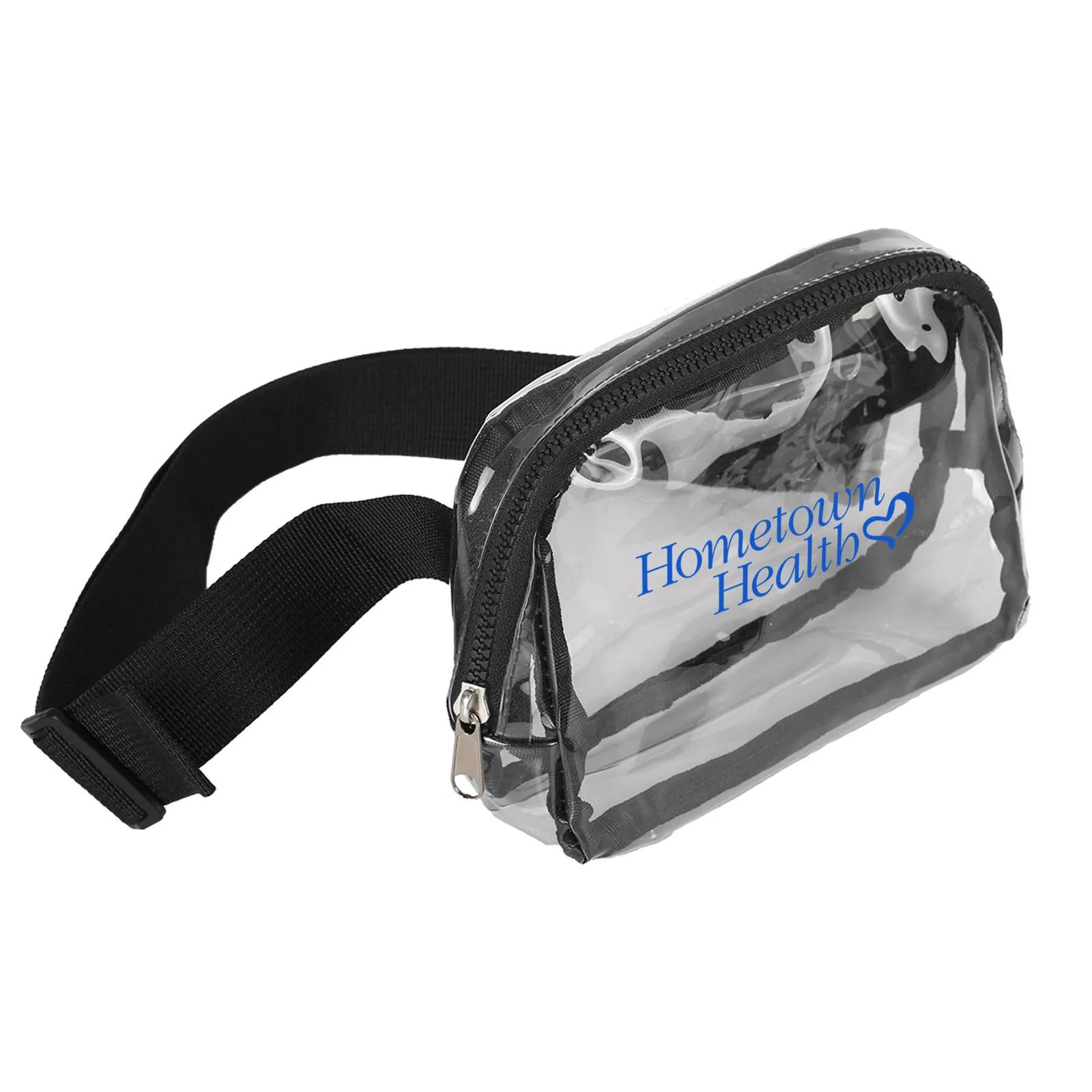 Clear PVC Sling Bag with Adjustable Strap - 8 x 6 x 2 in