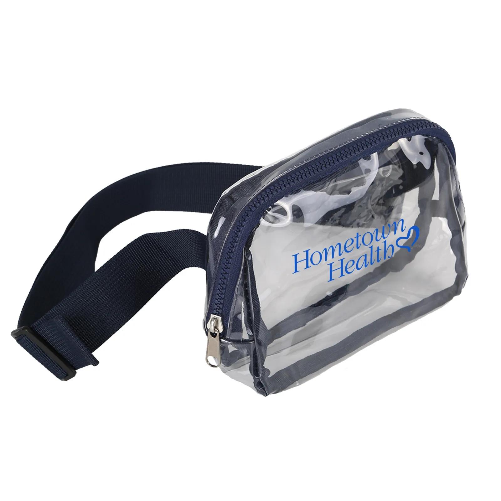 Clear PVC Sling Bag with Adjustable Strap - 8 x 6 x 2 in - product view 2