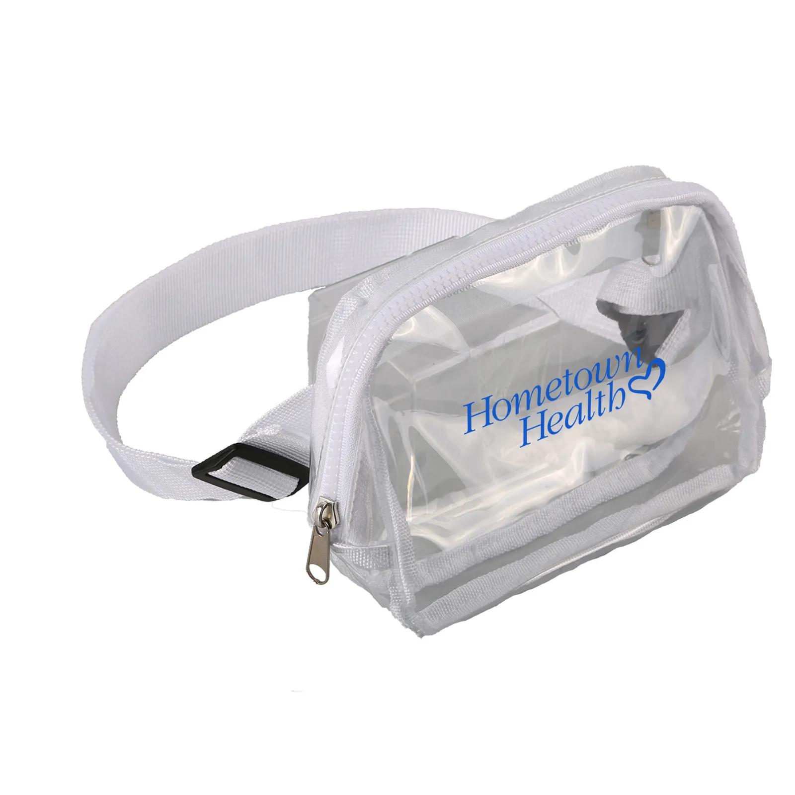 Clear PVC Sling Bag with Adjustable Strap - 8 x 6 x 2 in - product view 3