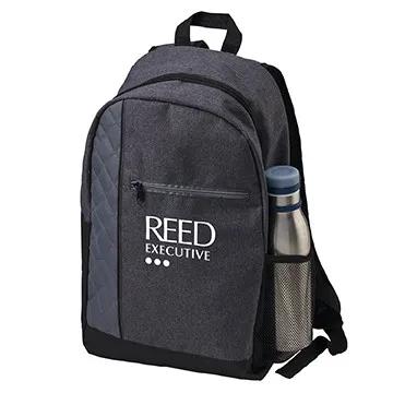 Custom Heathered Polyester Backpack with Laptop Pocket - 11 x 17 in - product view 6