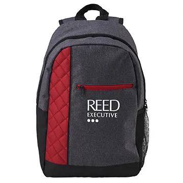 Custom Heathered Polyester Backpack with Laptop Pocket - 11 x 17 in - product view 7