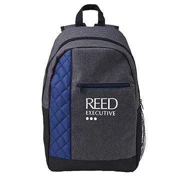 Custom Heathered Polyester Backpack with Laptop Pocket - 11 x 17 in - product view 8